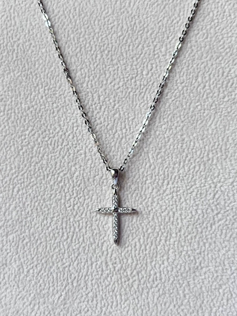 N048 | Petite CZ Cross Necklace
